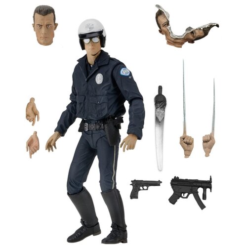 Фигурка NECA Terminator 2 Ultimate T-1000 (Motorcycle Cop) 51914, 18 см