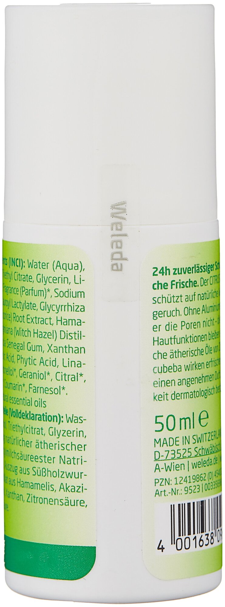 Дезодорант Weleda цитрусовый 24 часа Roll-On 50 мл - фото №3