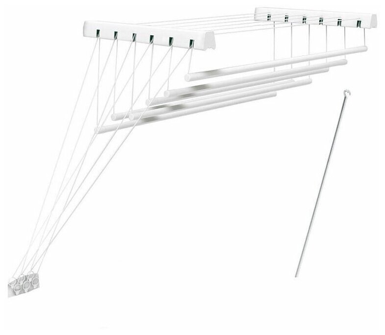 Сушилка для белья Лифт 100 см (потолочная) / Навесная сушилка для белья 6 штанг / Сушилка для белья на балкон и в ванную