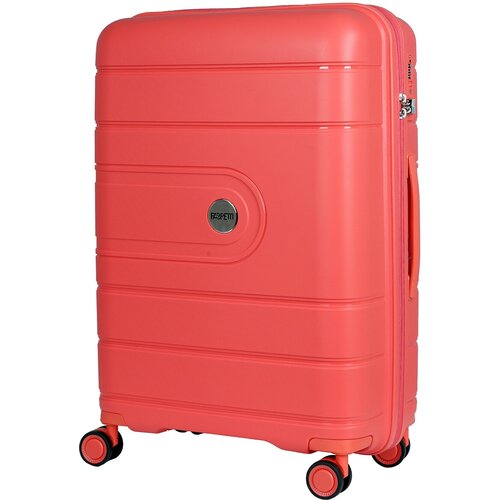 Чемодан FABRETTI, 68 л, размер M, красный чемодан fabretti 68 л размер m серый