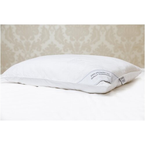 фото Luxe dream подушка шелковая 50х70 1кг grand silk в съемном чехле средняя (высота 10 см)