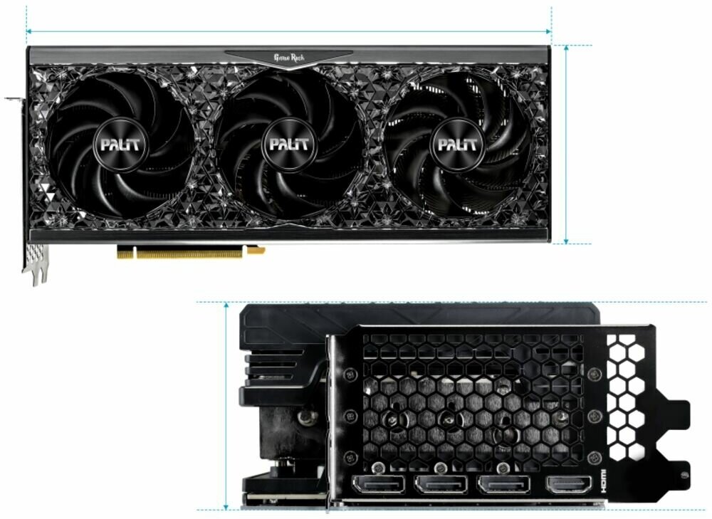 Видеокарта Palit RTX4070Ti GAMEROCK 12288 МБ, RET (ned407t019k9-1045g) - фото №12