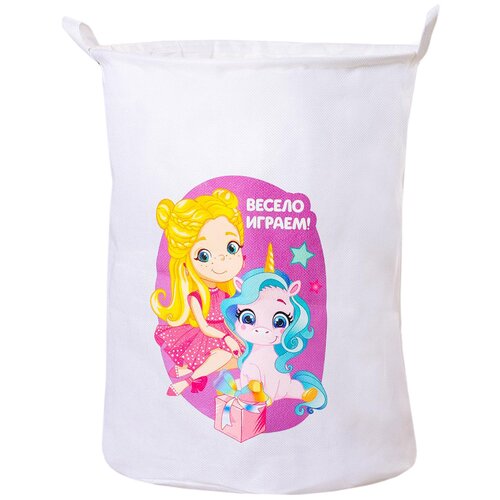 фото Корзина с завязками «весело играем» единорог, 45х35 см школа талантов