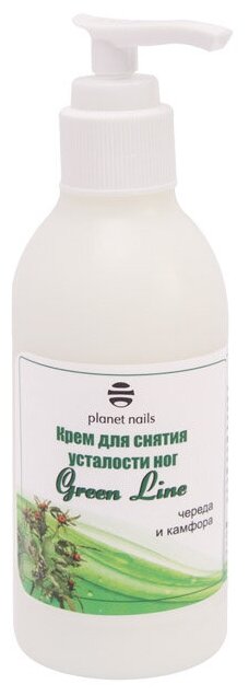 Planet nails Green Line Крем для снятия усталости ног, 200 мл, 200 г