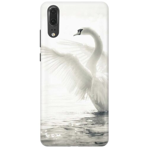 фото Cиликоновый чехол на huawei p20 / хуавей п20 с принтом "лебедь" gosso