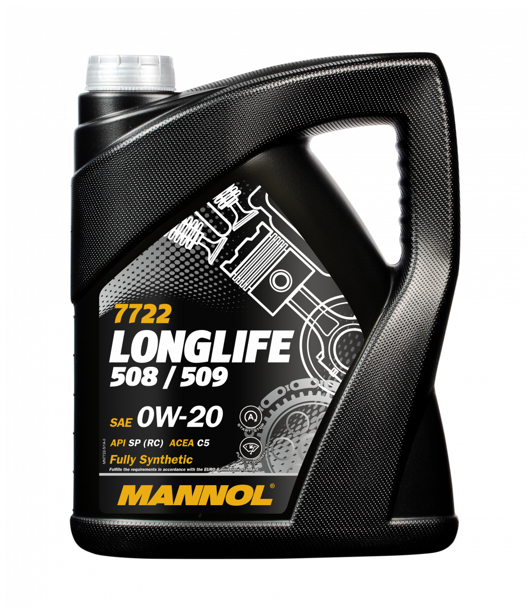 Масло Моторное Mannol Longlife 508/509 0W-20 5 Л 77225 MANNOL арт. 77225