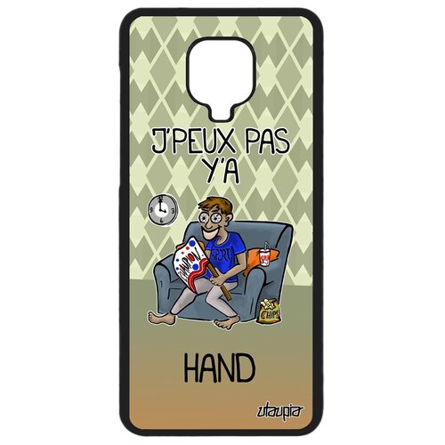 фото Чехол на телефон redmi note 9 pro, "не могу - смотрю гандбол!" спорт карикатура utaupia