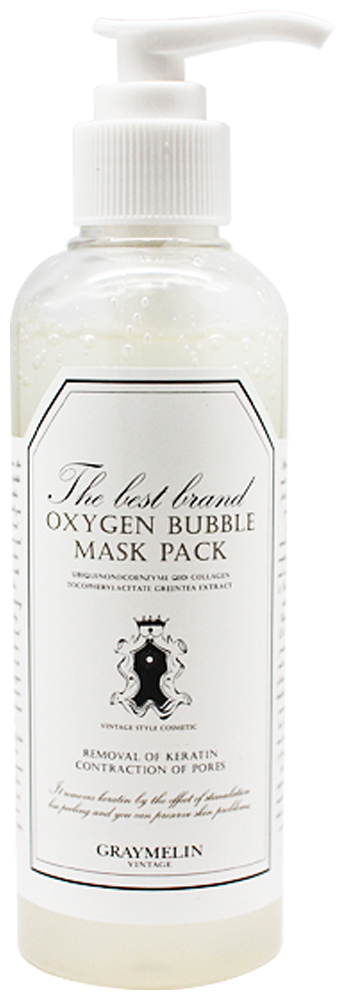 Graymelin Очищающая кислородная маска для лица Oxygen Bubble Mask Pack, 200 г, 200 мл