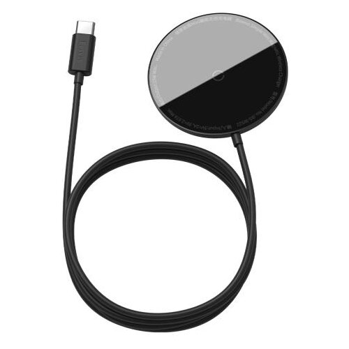 Беспроводное зарядное устройство Baseus Simple Mini Magnetic Magsafe Wireless Charger (WXJK-F01) для iPhone Series 12 (Black)