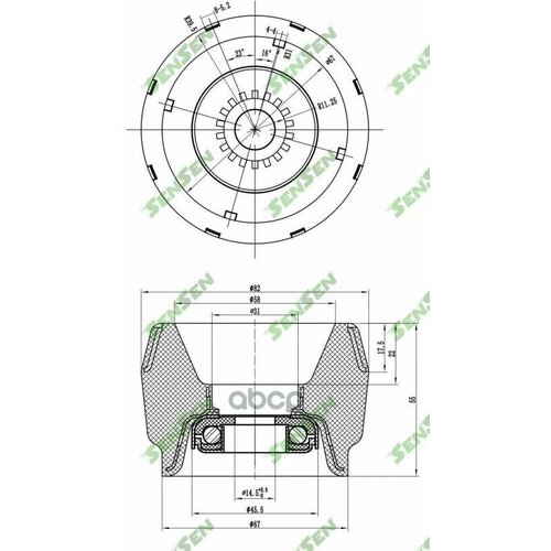 Опора Амортизатора Переднего Audi A3, Vw Golf/Bora All 97 Sensen M61220 Sensen арт. M61220