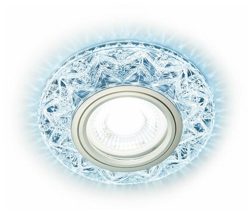 Встраиваемый светильник Ambrella S299 CH хром прозрачный Хрусталь MR16 3W LED COLD 