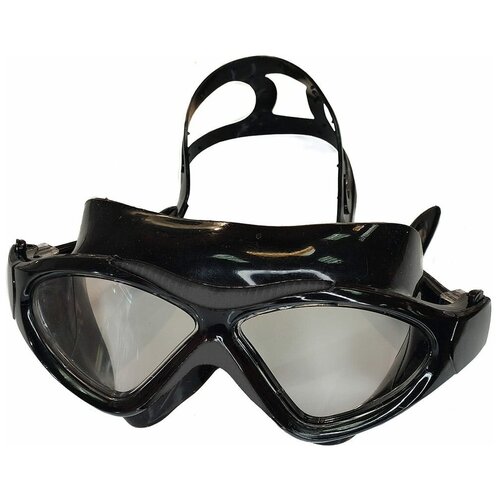 Очки маска для плавания взрослая E36873-8 (черные) очки маска для плавания sportex e36873 серый оранжевый