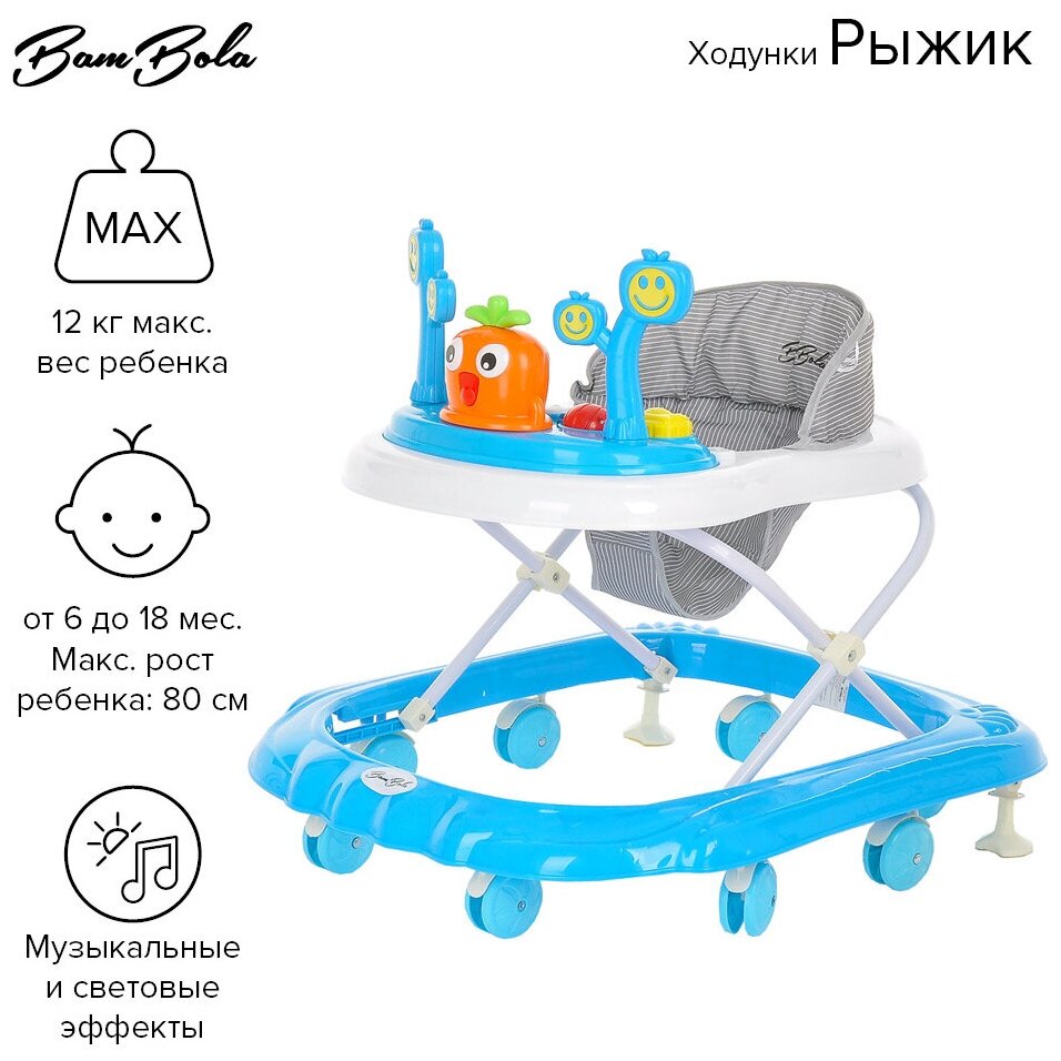 Ходунки Bambola Рыжик Blue/Голубой