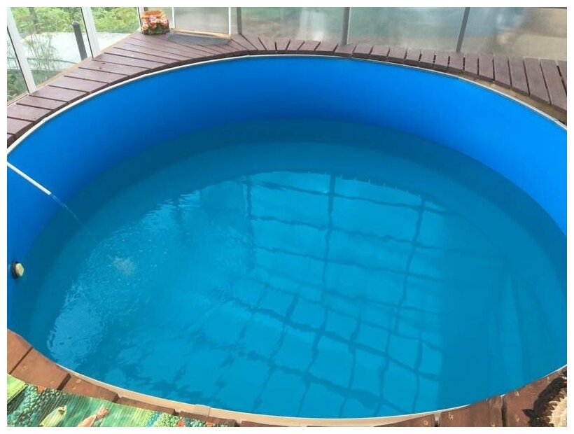 Сборный морозостойкий бассейн ODYSSEY 3,66х1,25 м, цвет каркаса - шоколад, чаша ПВХ 0,4 мм - фотография № 4