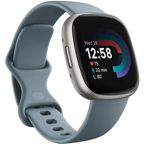 Умные часы Fitbit Versa 4 Waterfall BluePlatinum 1899000₽