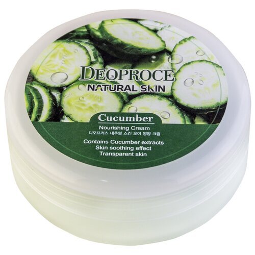 Deoproce Крем для тела Natural Skin Cucumber Nourishing Cream, 100 мл deoproce крем для лица и тела natural skin cucumber nourishing cream 100 г 2 шт