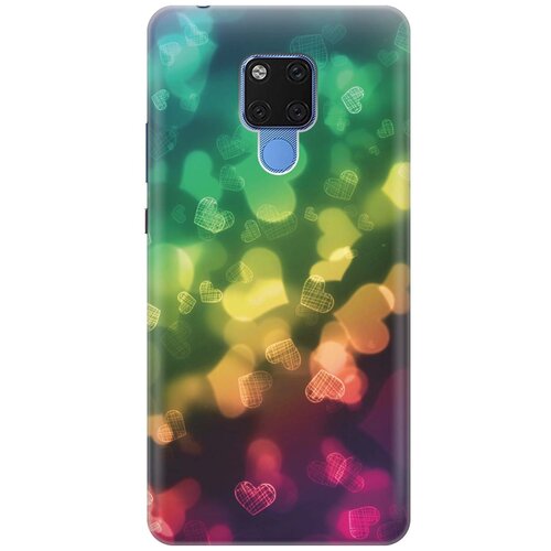 фото Re:paчехол - накладка artcolor для huawei mate 20 x с принтом "сердечки"