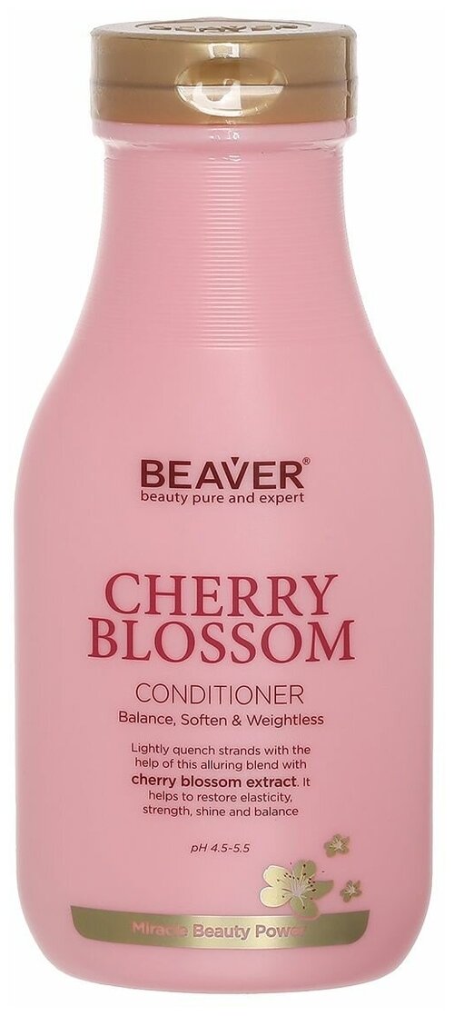 BEAVER кондиционер для волос Cherry Blossom Conditioner с экстрактом цветка вишни, 350 мл
