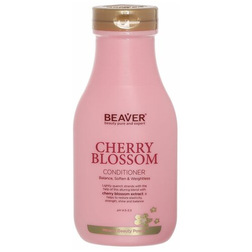 BEAVER кондиционер для волос Cherry Blossom Conditioner с экстрактом цветка вишни, 350 мл кондиционер для волос beaver кондиционер с экстрактом цветка вишни