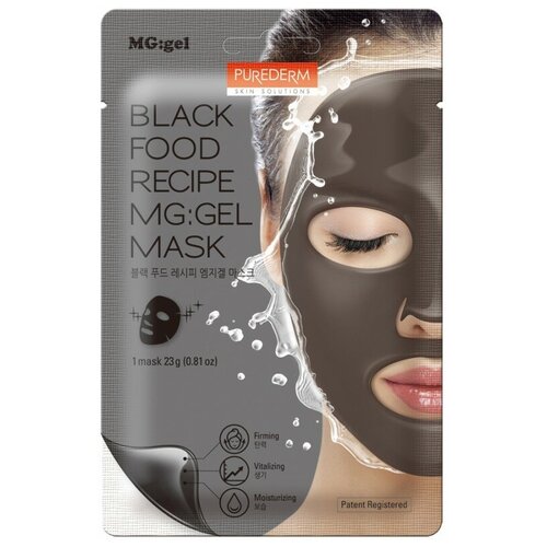 Купить Purederm Гидрогелевая маска Black Food Recipe MG: Gel Mask, 23 г