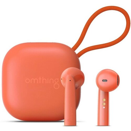 Наушники 1MORE Omthing AirFree Pods EO005, вкладыши, шумоподавление, 400 мАч, оранжевые