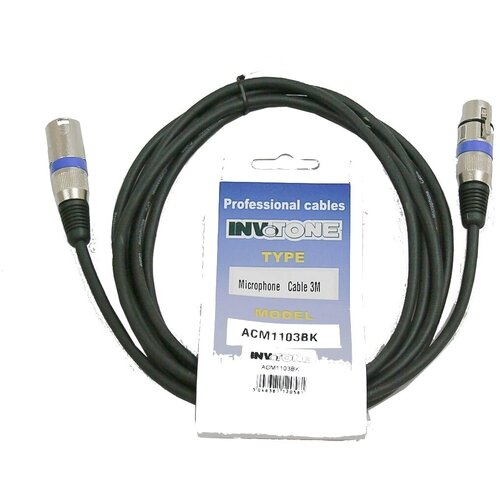 Invotone ACM1105BK Микрофонный кабель, XLRF — XLRM длина 5 м (черный)