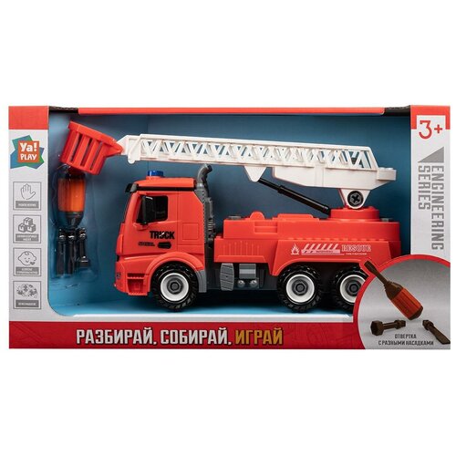 Машинка-конструктор ЯиГрушка Ya PLAY Пожарная машина с подъемником 16651 1669₽