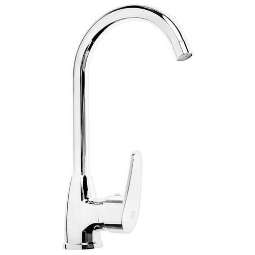 ROEGEN Смеситель д/кухни, (Lt), трубчатый поворотный излив, керам.картр.40 мм, гайка, хром, RC014U