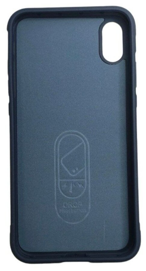 Чехол для iPhone Xs Max айфон Хс Макс противоударный с высоким бортом синий — фото 1