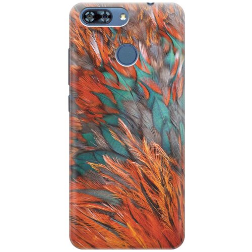 фото Cиликоновый чехол на zte blade v9 vita / зте блейд в9 вита с принтом "разноцветные перья" gosso