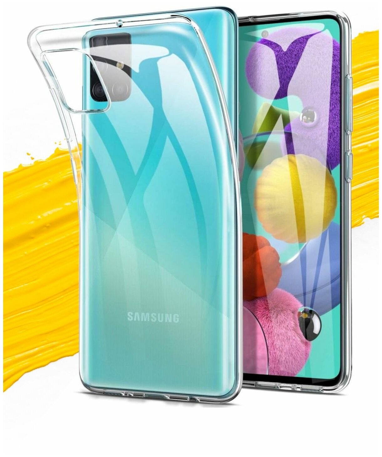 Чехол для Samsung Galaxy A51 / чехол на самсунг А51 прозрачный