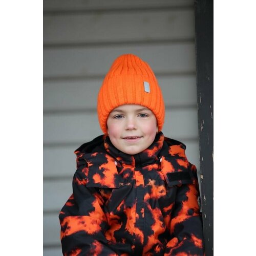 фото Шапка бини artel, размер 54, оранжевый