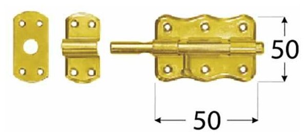 Задвижка с круглым ригелем 50х50 модель WRO50