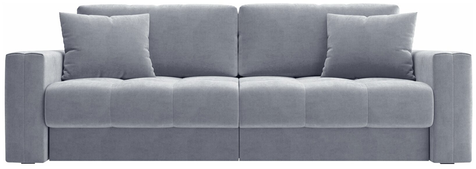 Прямой диван Первый Мебельный Клермон Серебро, велюр - фотография № 2