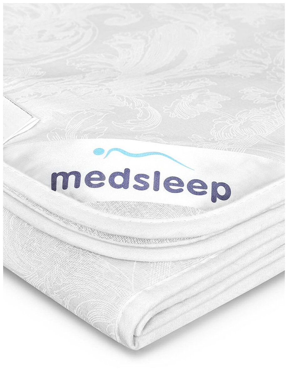 MedSleep Одеяло всесезонное облегченное Skylor, льняное волокно, цвет: белый (175х200 см) - фотография № 11