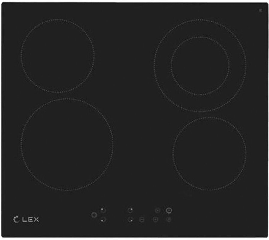Электрическая панель LEX EVH 641BL, 59 см, цвет черный