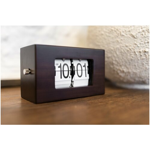 Деревянные винтажные часы Air-Flip Wood S
