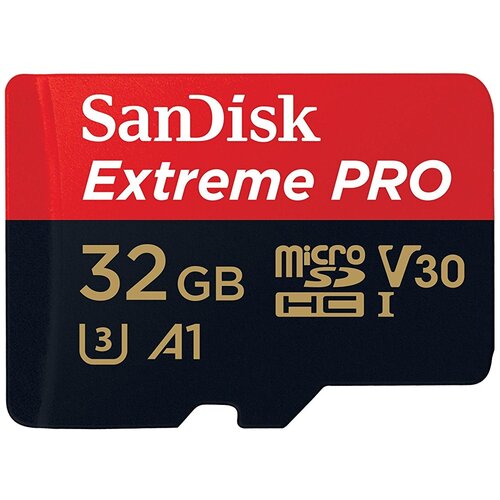 Карта памяти SanDisk microSDHC 32GB Extreme Pro UHS-1, U3, A1, V30, R/W=100/90 mB/s +адаптор.SD