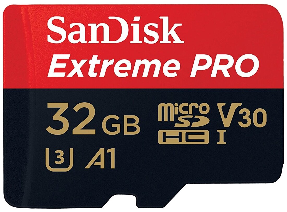 Карта памяти SanDisk Extreme Pro microSDHC Class 10 UHS Class 3 V30 A1 100MB/s + SD adapter