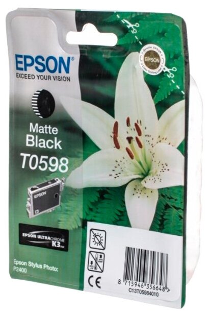 Картридж Epson C13T05984010, 440 стр, черный матовый