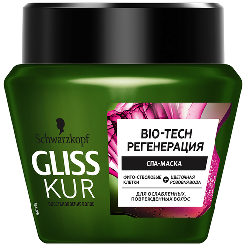 Gliss Kur BIO-TECH регенерация SPA-Маска для ослабленных и поврежденных волос для волос и кожи головы, 300 мл