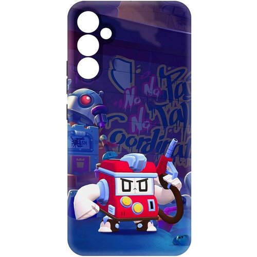 Чехол-накладка Krutoff Soft Case Brawl Stars - V8-БИТ для Samsung Galaxy A34 5G (A346) черный