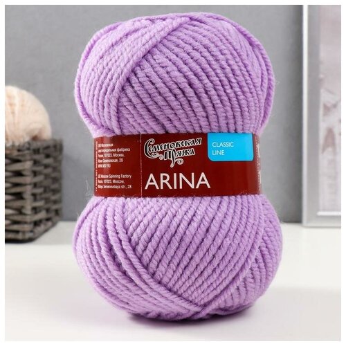 Пряжа Arina (АринаПШ) 50% шерсть, 50% акрил 123м/100гр (70065 сир. дали_v2), 1шт