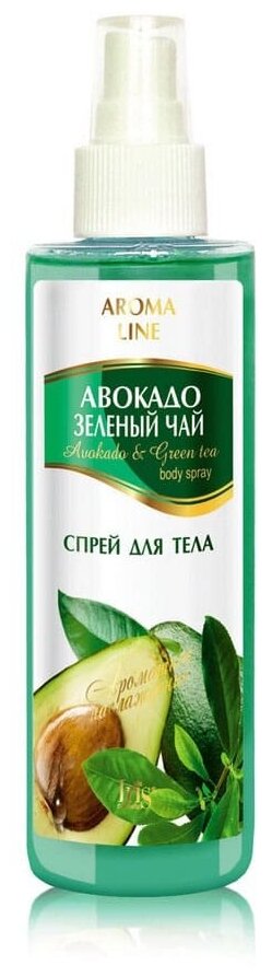 IRIS cosmetic Ароматический спрей для тела Aroma Line Авокадо и зеленый чай, 200 мл