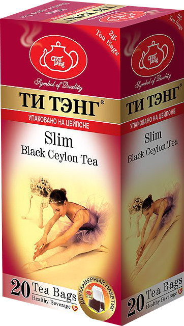 Чай чёрный "Ти Тэнг" - Slim, картон, 20 пак.