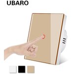 Сенсорный выключатель света UBARO одноклавишный золотой - изображение