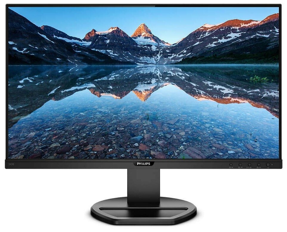 Philips Монитор LCD PHILIPS 23.8" 243B9H/00 черный с поворотом экрана IPS 1920x1080 75Hz 4ms 178/178 250cd 50M:1 HDMI webcam чёрный