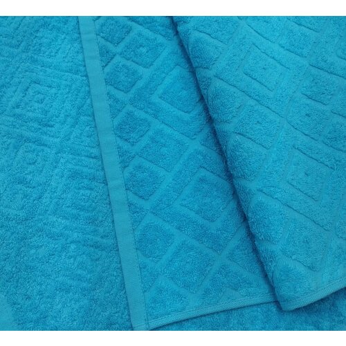 Полотенце жаккард 70*140 цв. бирюзовый