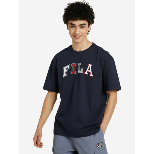 Футболка Fila, силуэт свободный, размер 44/46, синий