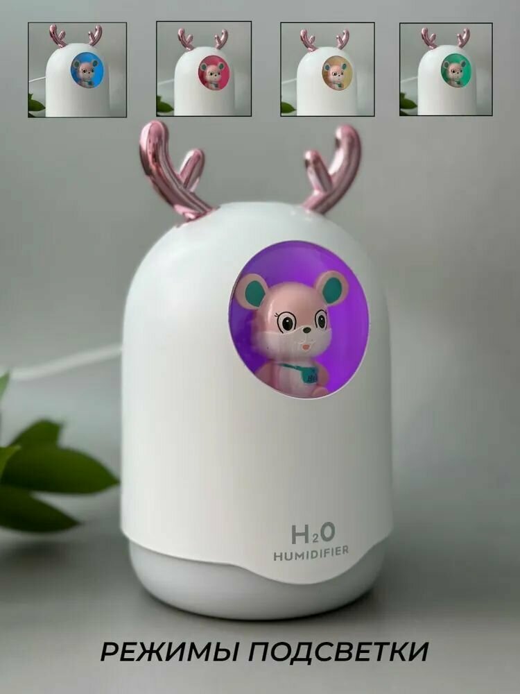 Увлажнитель воздуха H2O Humidifier мышонок, белый - фотография № 7